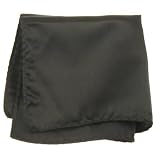 SOLID BLACK NEW MENS POCKET SQUARE HANDKERCHIEF HANKY