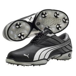 PUMA Men's Cell Fusion 2 Golf Shoe,Black/Puma Silver,14 M US