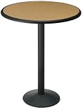 Round Pub Height Barista Table with ECOWood Edges