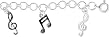 Sterling Silver Musical Notes Charm Anklet