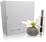 Herve Gambs - Extrem Orchid 3 Piece Set Includes: 1.7 oz Interior Fragrance + Couture Flower + Brown Square Ceramic Dish