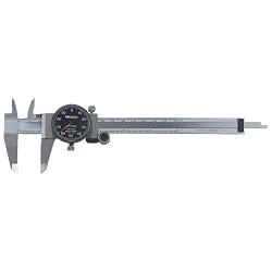 Mitutoyo 505-675-66, Dial Caliper, 0 - 6" X .001", .100" per Rev., Black Face, With Ratchet