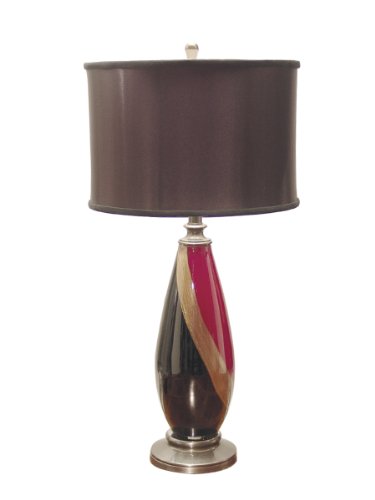 Dale Tiffany GT701182 Sophistication Table Lamp, Dark Antique Bronze and Fabric Shade