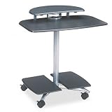 / TIF948ANT / FPD Mobile Computer Workstation, 27w x 22-1/2d x 29h, Charcoal Laminate Top / Sold as 1 EA