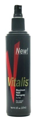 Vitalis Hairspray Pump Maximum Hold 8 oz. (3-Pack) with Free Nail File