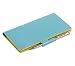 Caribbean Blue Solid Colors Baekgaard Leather Brights Checkbook Cover & Pen, Genuine Leather