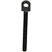 12L14 Steel Eyebolt, Not For Lifting, Black Oxide Finish, 1-5/8" Length, 5/16" Eye ID, 1" Thread Length, 5/16"-18 Threads, Made in US (Pack of 2)