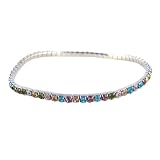 Anklet - A7 - Swarovski (tm) Crystal - Stretch ~ Mixed Colors