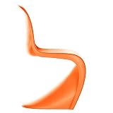 Panton Chair by Vitra - Tangerine
