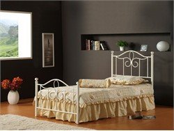 Hillsdale Furniture 1354BTWMR Westfield Metal Bed Set with Rails, Twin, Off White