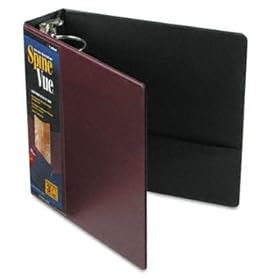 SpineVue Round Ring View Binder, 3 Capacity, Maroon