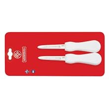 Mundial SCW5672-3 3-Inch Boston Style Oyster Knives, Set of 2, White