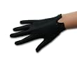 1-Button Black Matte Spandex Shortie Gloves, cuff ends at the wrist bone.