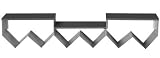 Zig Zag Wall Mount Media Shelf 8.5hx46w Silver/black