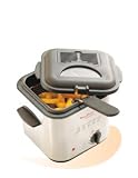 Kitchen & Housewares : MOULINEX MINUTO SNACK DEEP FAT FRYER S/STEEL 840W 400G FOOD CAPACITY 1.2L OIL CAPACITY VIE WING WINDOW REMOVABLE LID