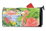 PINK FLAMINGO tropical bird miami MAILBOX COVER wrap banner outdoor outside home decor