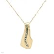 Necklace With 0.70ctw Genuine Sapphires Made in 14K/925 Gold plated Silver Length 18in
