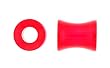 Red Acrylic Glow in the Dark Double Flared Tube - 0G - Sold as a Pair