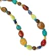 .925 Silver & Multi-Stone Beaded Necklace- 16"+2"