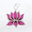 Small Pink Lotus Flower Pendant in Sterling Silver, #8744