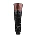 REFRESH ALTO-03 Women's Low Heel Side Zip Knee High Simple Comfort Riding Boot