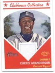 2008 Topps Heritage High Numbers Clubhouse Collection #HCC-CG Curtis Granderson - Detroit Tigers (Authentic Piece of Game Used Jersey) (Baseball Cards)