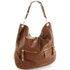 Steve Madden BMelody Perforated Hobo Bag Handbag Purse ~ Cognac ...