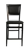 Set of 2 24"H Folding Counter Height Stool in Black Finish
