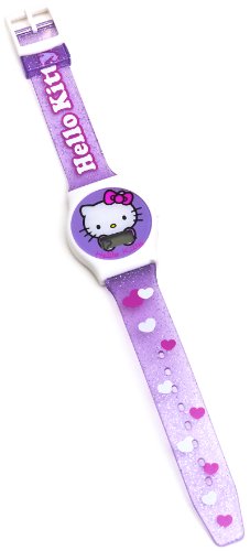 Hello Kitty M&auml;dchen-Armbanduhr Herz Glitter Digital Quarz 25427