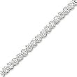 7" Sterling Silver Twist CZ Tennis Bracelet