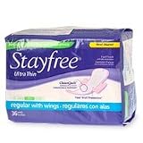 Stayfree Ultra Thin Maxi Pads With Wings, Economy Pack - 36 pads/pk, 6 pack