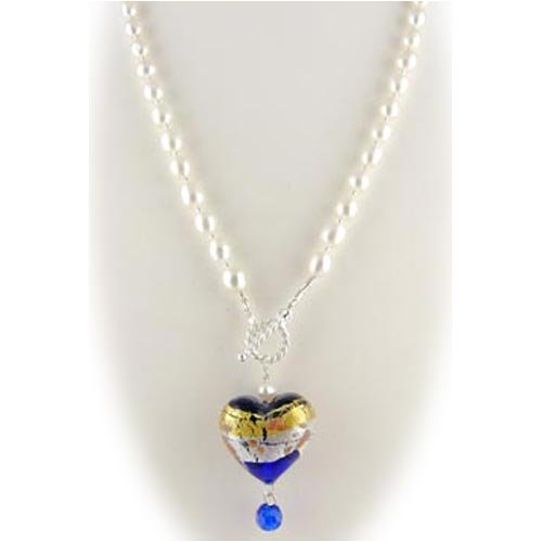 Click here to buy Murano Italian Glass 925 Sterling Silver Necklace 948.