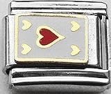 Clearly Charming Card Suit Hearts Italian Charm