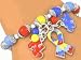 Silver Finish Autism Awareness Stretch Charm Bracelet #5176