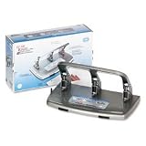 CARL 63040 40-Sheet capacity hc-340 heavy-duty 3-hole steel punch, 9/32 dia., silver