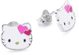 Hello Kitty - K32008F - Boucles d'Oreilles Fille - Argent 925/1000 - Fushia
