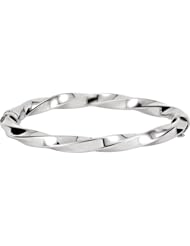 TWISTED HINGED BANGLE BRACELET Sterling Silver 650898