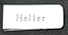 Money clip with engraved name: Heller