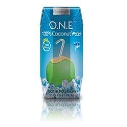 O.N.E. Coconut Water, 11.2-Ounce Aseptic Containers (Pack of 12)