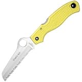 Spyderco Atlantic Salt Yellow Rust Free Serrated Edge Knife