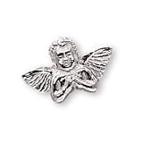 The Perfect 14K White Gold Praying Angel Pin - 8X12MM - 8X12MM