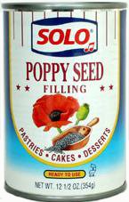 Solo Poppy Seed Filling CASE 12x12.5oz by parthenonfoods.com