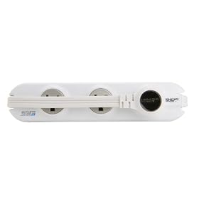 Monster MP OTG600 WH Outlets To Go Power Strip, 6 AC Outlets (White)