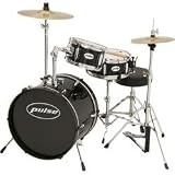 Pulse 3-Piece Deluxe Junior Drum Set Black
