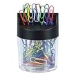 Magnetdose rund, Spenderbox mit 100 Briefklammern B�roklammern, farbig, bunt / B�roklammern in praktischer Magnet-Spenderbox