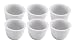 HIC Porcelain 5-Ounce Ribbed Custard Cup, Set of Six