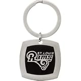Elegant and Stylish 35.00 MM X 35.00 MM St. Louis Rams Logo Keychain in Stainless Steel , 100% Satisfaction Guaranteed.