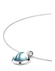 11.20 ct. t.w. Genuine Blue Topaz and White Topaz Sterling Silver Pendant