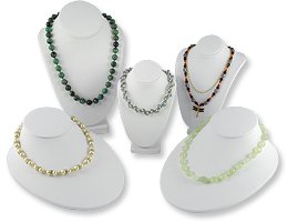 Display Assortmet/Neck Busts White Necklace Jewelry Display