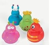 Monster Rubber Ducks Set of 4
